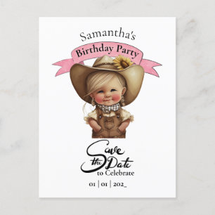 Lieve Cowgirl Verjaardagskaart Briefkaart