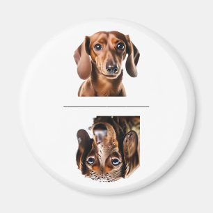 Lieve Dachshund Schoon/Vuile Afwasmachine Magneet