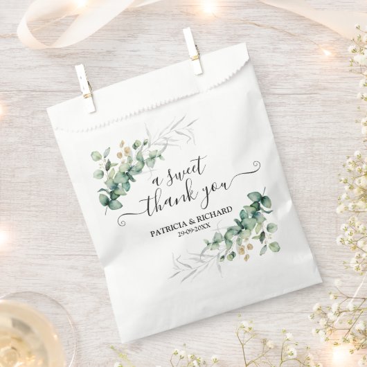 Lieve dank u Greenery Eucalyptus bruiloft Bedankzakje (Geknipt)