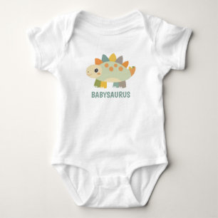 Lieve dinosaurus gepersonaliseerde baby-body romper