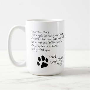 Lieve Dog Dad Ma Multiple Pet Names Coffee Mok