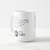 Lieve Dog Dad mam  Pet Name Coffee Mok (Voorkant links)