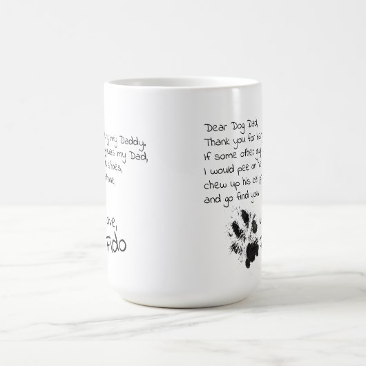 Lieve Dog Dad mam  Pet Name Coffee Mok (Center)