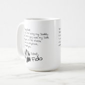 Lieve Dog Dad mam  Pet Name Coffee Mok (Voorkant links)