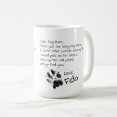 Lieve Dog Mam Pap  Pet Name Coffee Mok (Voorkant rechts)