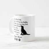 Lieve Dog Pap met de naam en het afbeelding van de Koffiemok (Voorkant links)