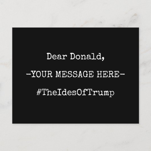 Lieve Donald de Ides van Trump Briefkaart (Voorkant)