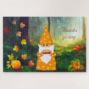 Lieve Dwerg, Pompoenen & Herfstbladeren Thanksgivi Legpuzzel