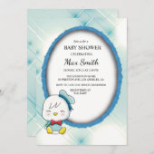 Lieve Eend Baby Shower Uitnodiging – Schattig & Sp (Voorkant / Achterkant)