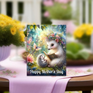 Lieve Egel Moeder En Baby Moederdag Kaart