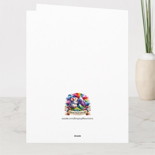 Lieve Egel Moeder En Baby Moederdag Kaart (Achterkant)