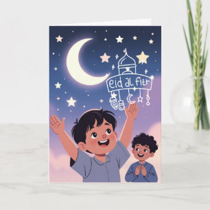 Lieve Eid al-Fitr-illustratie Kaart