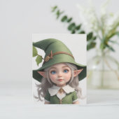 Lieve Elfenheks Feestdagenkaart (Staand voorkant)