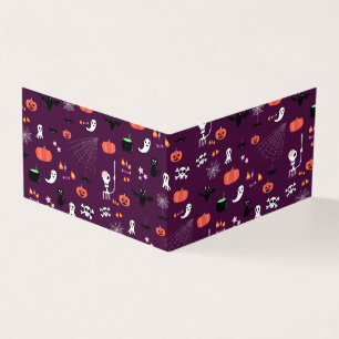 Lieve en enge Halloween-kunst Kaart