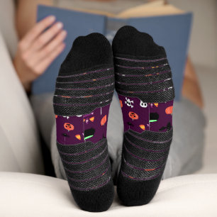Lieve en enge Halloween-kunst Sokken