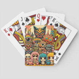 "Lieve en enge monsterreünie" Pokerkaarten