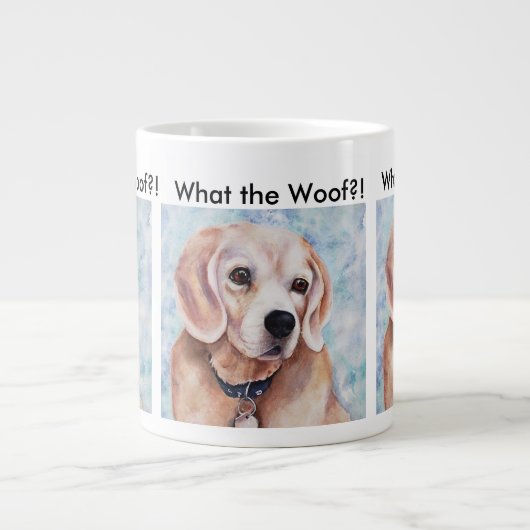 Lieve en zachte Beagle Extra Grote Beker (Voorkant)