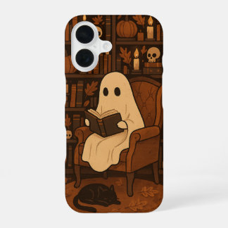 Lieve enge bibliotheek, herfstleesgeest iPhone 16 hoesje
