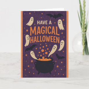 Lieve enge geesten Halloween-vouwgroetkaart Kaart