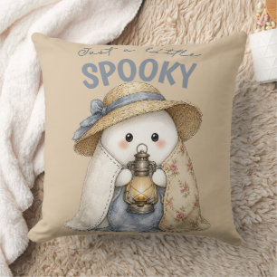 Lieve enge spookachtige lantaarn Halloween Cottage Kussen