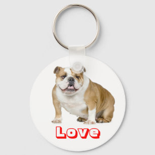 Lieve Engelse Bulldog Puppy Hond Sleutelhanger