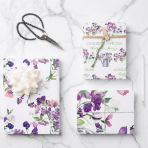 Lieve Erwt Congratulatie Inpakpapier Vellen