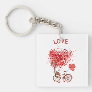 Lieve fiets grafische sleutelhanger   Schattig en 