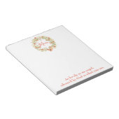 Lieve florale baarmoeder notitieblok (Schuin)