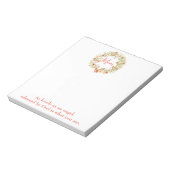 Lieve florale baarmoeder notitieblok (Gedraaid)