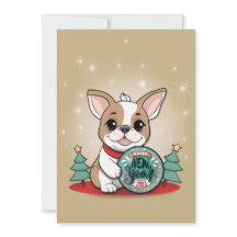 Lieve Franse Bulldog Gelukkig Nieuwjaar Wensen