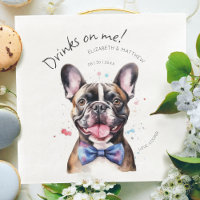 Lieve Franse Bulldog Ober Aquarel