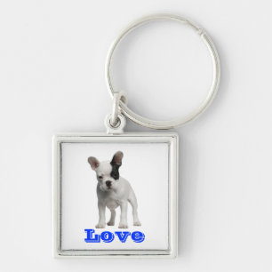 Lieve Franse Bulldog Puppy Hond Sleutelhanger