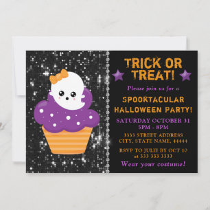 Lieve Geest Halloween Cupcake Kinderfeestje Kaart