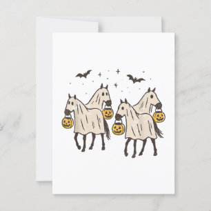 Lieve Geest Paarden Halloween Trick or Treat Briefkaart