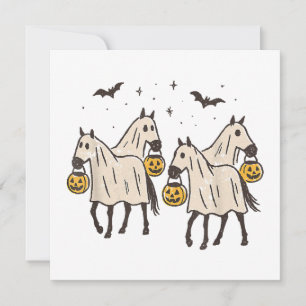 Lieve Geest Paarden Halloween Trick or Treat Kaart