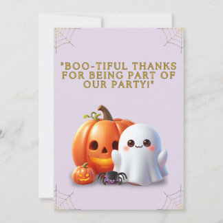 Lieve Geest & Pompoen Halloween Bedankkaart