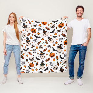 Lieve geesten op Halloween Fleece Deken