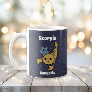 Lieve Geïllustreerde Schorpioen Zodiac Persoonlijk Koffiemok