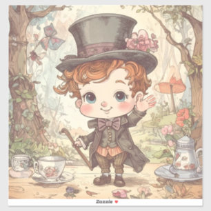 Lieve Gekke Hoedenmaker Fantasievolle Wonderland B Sticker