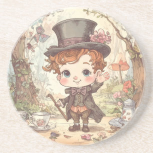 Lieve Gekke Hoedenmaker Fantasievolle Wonderland B Zandsteen Onderzetter