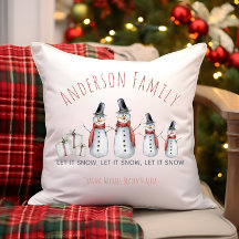Lieve Gepersonaliseerde Familienaam Sneeuwman Laat
