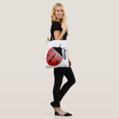 Lieve Gepersonaliseerde Lieveheersbeestje op Witte Tote Bag (Op model)