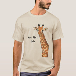 Lieve giraffe gepersonaliseerd t-shirt