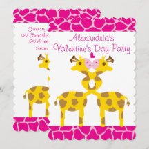 Lieve Giraffes in Liefde Roze Kinder Valentijnse