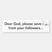 lieve God Bumpersticker (Voorkant)