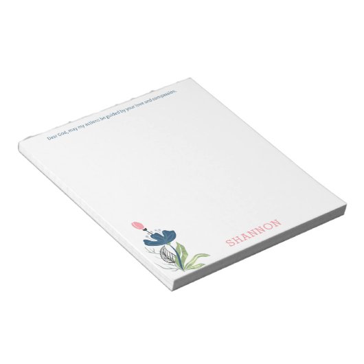 Lieve God, leid mijn acties Abstract Bloemen Notit Notitieblok (Schuin)