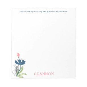 Lieve God, leid mijn acties Abstract Bloemen Notit Notitieblok