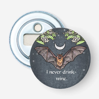 Lieve goth vleermuis flesopener button flesopener