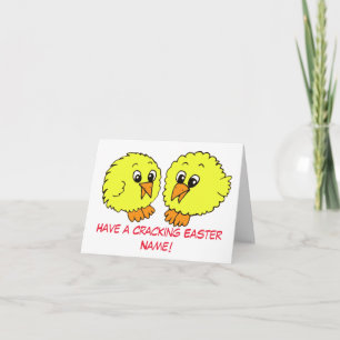 Lieve Grappige Pasen Kuikens Cartoon Kaart
