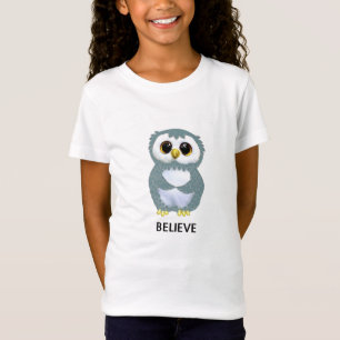 Lieve grappige uil en bewerkbare tekst t-shirt